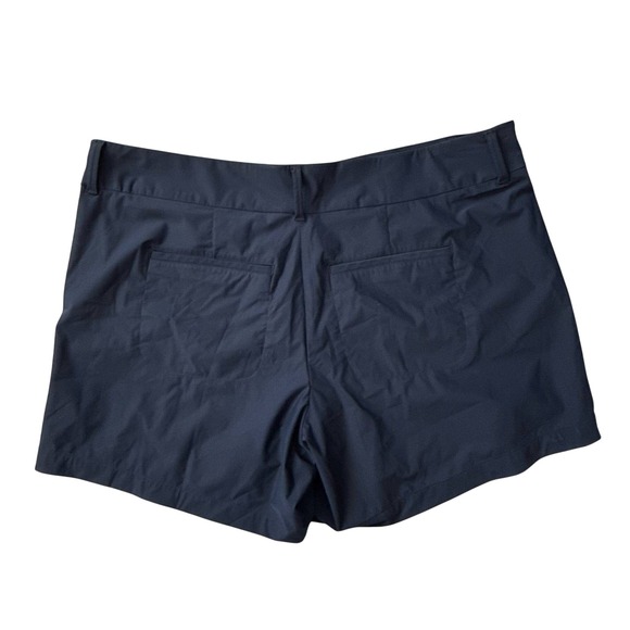 SPANX Womens Plus Size 2X Navy Blue Flat Front Athletic Shorts Sunshine - Picture 4 of 7